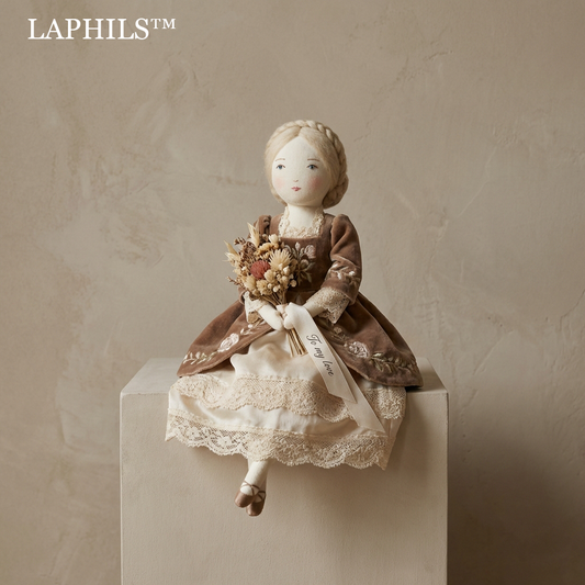 Laphils™ | The "Haven" Miniature Hand-Knit Saturated Ochre Figure